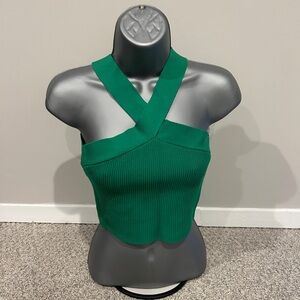 Aritzia Babaton Sculpt Knit Criss Cross Cropped Tank